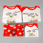 Load image into Gallery viewer, Mens personalised family christmas PAPA PUD pyjamas
