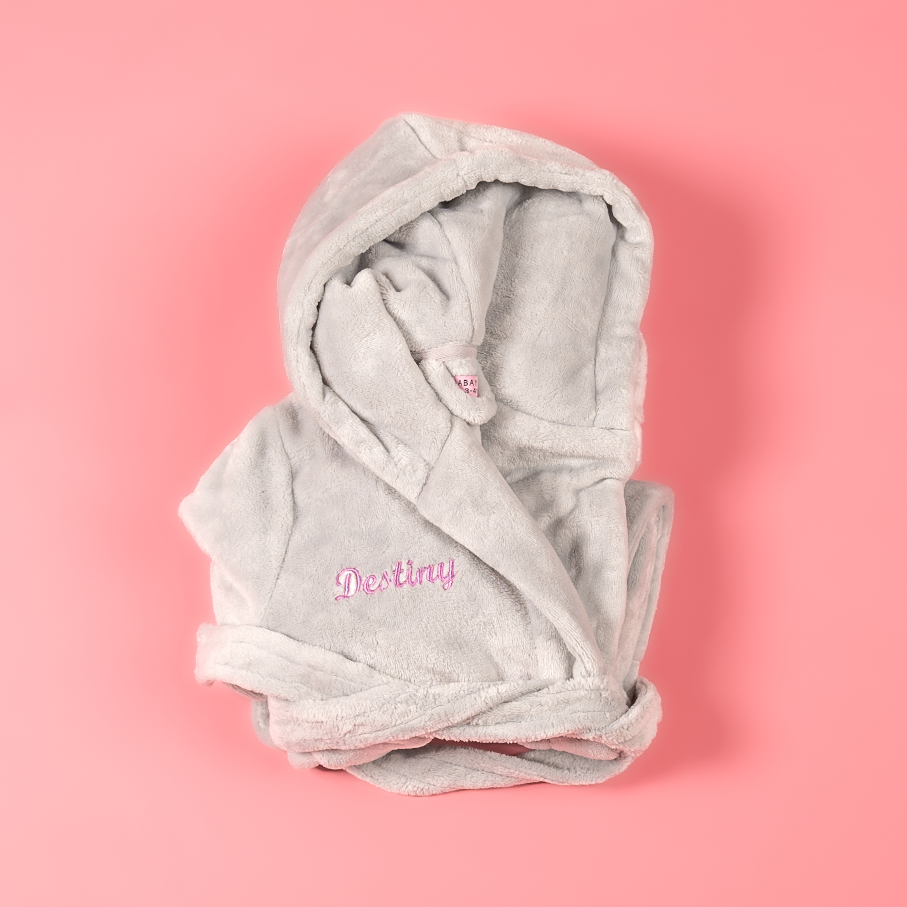 Lulabay girls personalised hooded dressing gown