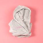 Load image into Gallery viewer, Lulabay girls personalised hooded dressing gown
