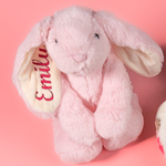 Load image into Gallery viewer, Lulabay girls personalised hooded dressing gown and bunny gift set
