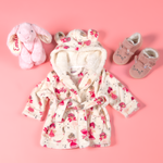 Load image into Gallery viewer, Lulabay baby girls 3 piece personalised fairy gown, slippers and bunny gift set
