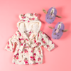 Lulabay baby girls personalised fairy print dressing gown and unicorn slippers gift set