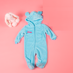 Babies unisex personalised pramsuit and bunny teddy gift set