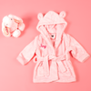 Baby girls personalised dressing gown and bunny teddy gift set
