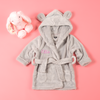 Baby girls personalised dressing gown and bunny teddy gift set