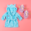 Lulabay baby girls personalised dressing gown and unicorn slippers gift set