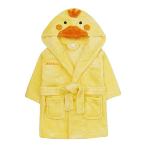 Babies personalised Duck hooded dressing gown