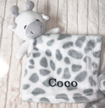 Babies personalised unisex giraffe comforter