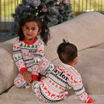 Load image into Gallery viewer, Babies unisex personalised family christmas fairisle sleepsuit
