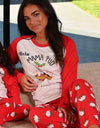 Ladies personalised family christmas MAMA PUD printed pyjamas