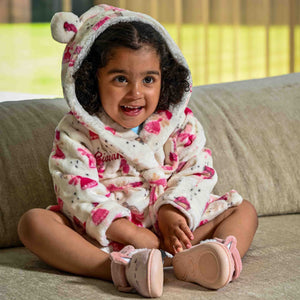 Baby dressing gown and slippers set best sale