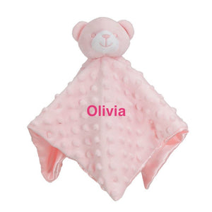 Babies personalised teddy bear comforter