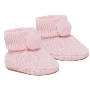 Newborn Baby Pom Pom Bootees