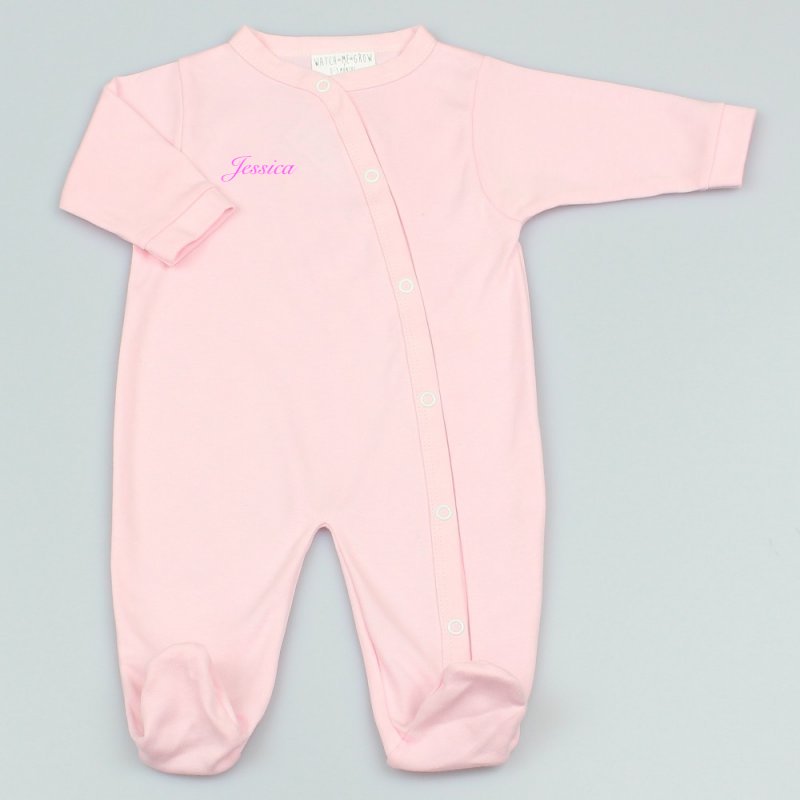Babies personalised name sleepsuit