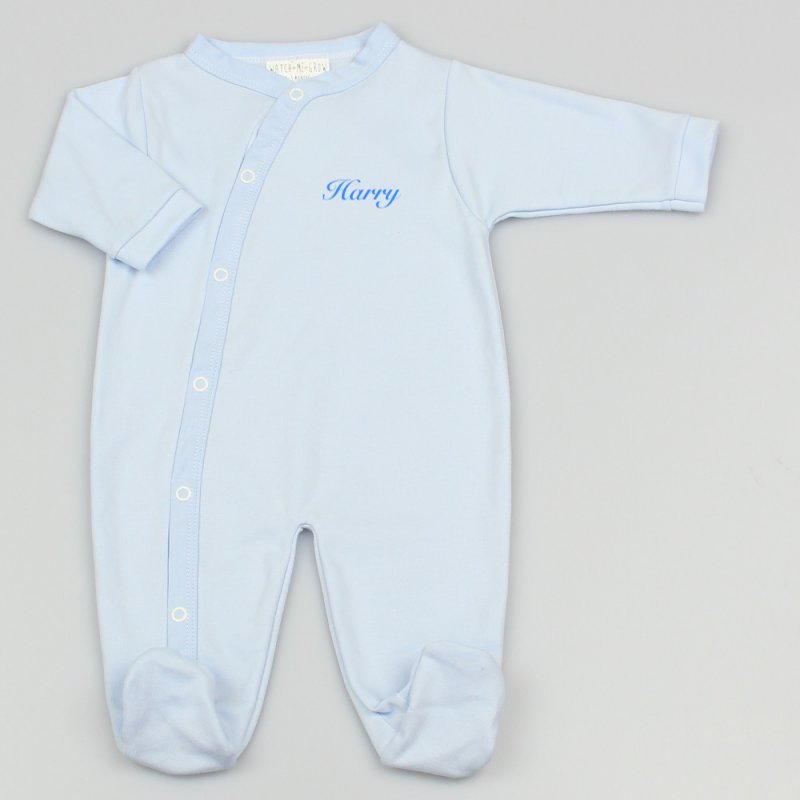 Babies personalised name sleepsuit