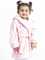 Load image into Gallery viewer, Lulabay girls personalised hooded dressing gown and bunny gift set
