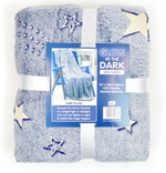 Load image into Gallery viewer, Unisex Kids personalised stars glow in the dark blanket throw
