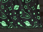 Load image into Gallery viewer, Unisex Kids personalised space glow in the dark blanket throw
