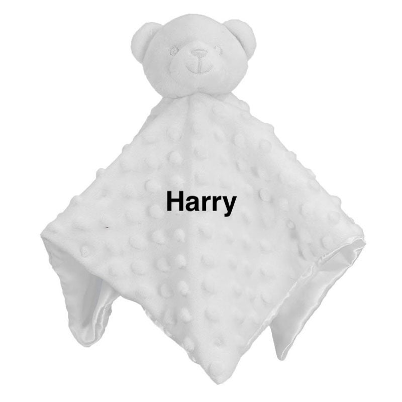 Babies personalised teddy bear comforter